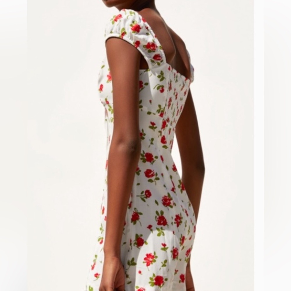 Zara Red Rose Mini Babydoll Dress Size S - Picture 5 of 10
